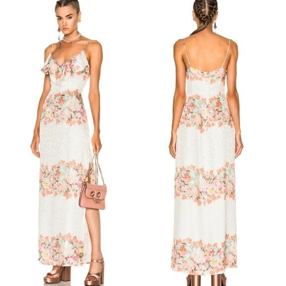 NWOT Revolve LPA Dress 167 Floral Leopard Slit Dress XS - Picture 1 of 13